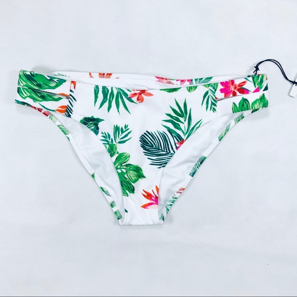 Shade Shore XS XL Bikini Bottom M S Womens Teal Blue Green Rushed Side
